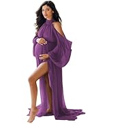 FEBUBETT Off Shoulder Maternity Dress Women Chiffon Casual Wrap Long Baby Shower Pregnancy Dresses