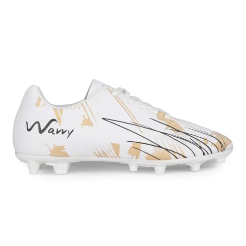 Image of Wavvy Football Shoes for Mens | Lightweight Synthetic Leather Upper, High Shear Strength TPU Sole | Football Studs for Adult, Men & Boys | Football Cleats | Football Sports Shoes