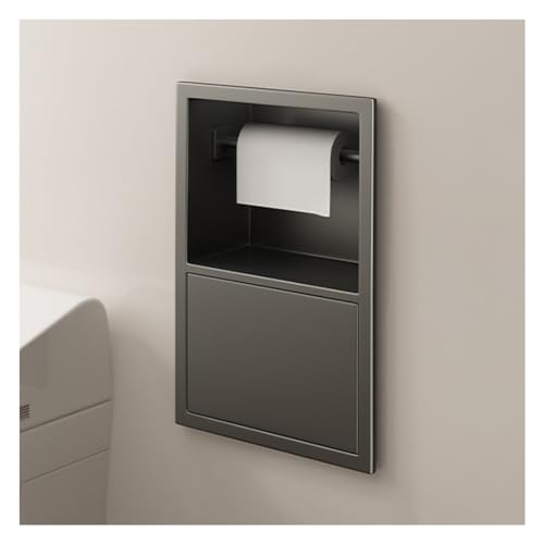 Stainless Steel Recessed Shower Caddy with Built-in Trash Can Waterproof Wall Mounted Storage Shelf for Organized Bathroom 23