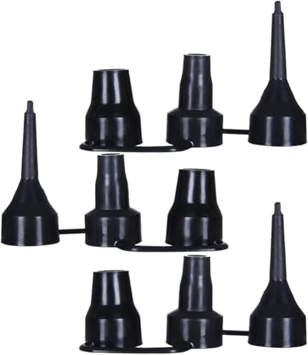 Elektrische Luftpumpe Adapter Elektropumpe Adapter Luftpumpe Düsen Ersatzdüsen Adapter Elektrische Luftpumpen Tragbar für Luftbett Luftpumpen-Zubehör, 3 Größen, Schwarz