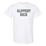 AS01 - Slippery Rock University Basic Block T Shirt - Large - White