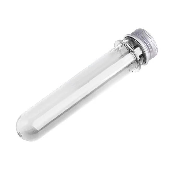 10/20/30pcs Clear Lab PET Test Tube 30/40/100ml Cylindrical Plastic Refillable Bottle for Mask Candy or Data Line(30ml 20pcs)