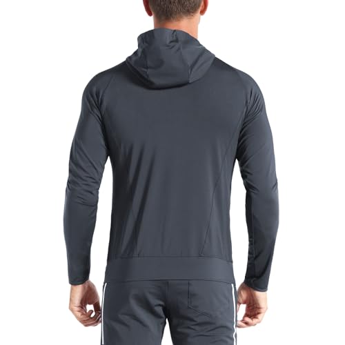 Image of BROKIG Mens Windbreak Running Jacket Zip Up Hoodie