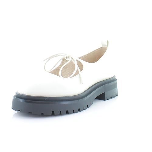 Steve Madden Women's Landon Mary Jane Flat, Bone Leather, 6