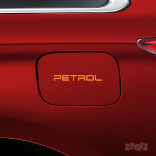 Image of Zaqiz Adhesive Petrol Warning Sticker for Vehicles, Perfect for Daily Use 1 Pack 2 Pieces (Orange)