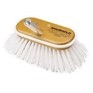 Brosse De Pont Shurhold - Pour Nettoyage Bateau - Tête Inclinée Avec Protection Caoutchouc