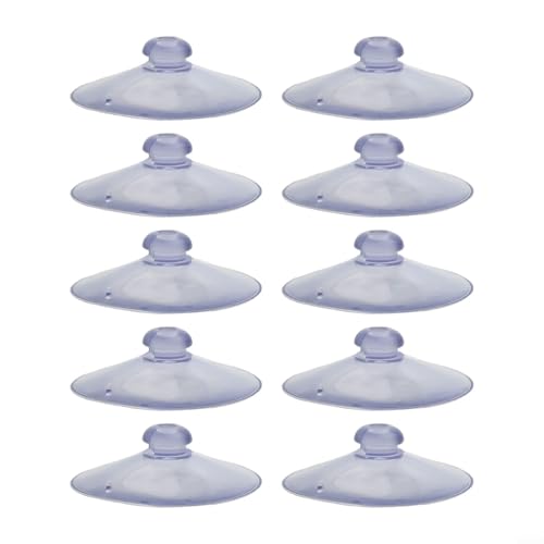 Runde transparente Saugnäpfe, transparentes PVC, strapazierfähig, für Saugnäpfe für Küchenglashalter, Badezimmer-Wandaufhänger, starke Kunststoffhaken mit abnehmbaren (10 Stück, 5,5 cm)