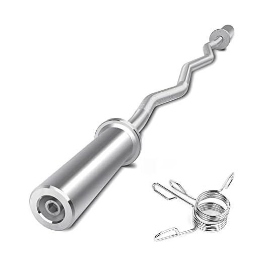 48Inch Barbell Curl Bending Bar Strength Training Home Fitness Equipment Cross Weightlifting Home for 2-inch Weight Plates