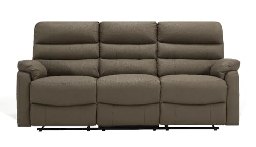 Hoclauho Relaxsofa Set 3 teilig Couchgarnitur mit Relaxfunktion Sofa Garnitur braun Polstersofa in Lederoptik für Wohnzimmer – Bild 5