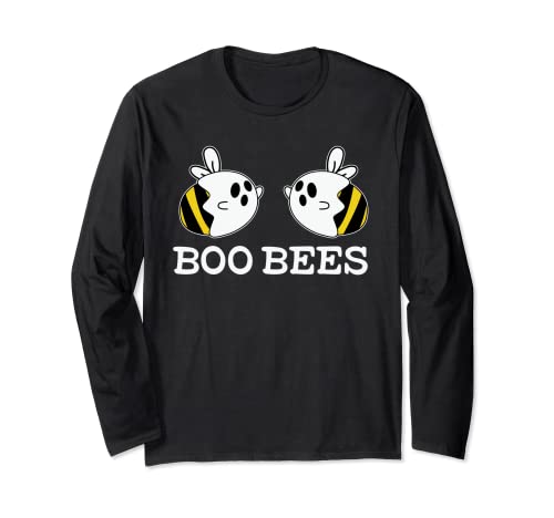 Boo Bees Couples Ghost Bee Funny Halloween Costume Maglia a Manica