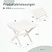 FurniSoar Extra-Dicker Klapp-Beistelltisch aus HDPE, 46x43 cm, Wetterfester Outdoor-Tisch für Terrasse, Balkon, Garten & Camping (Weiß)