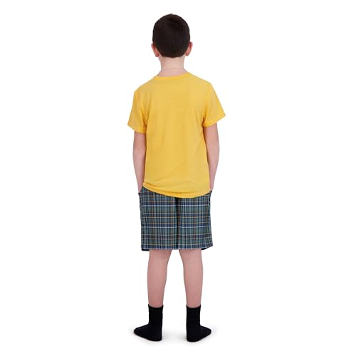 Image of US Angels Pajamas Set for Boys, 4-Piece Set, Short Sleeve Shirt with Pajama Shorts