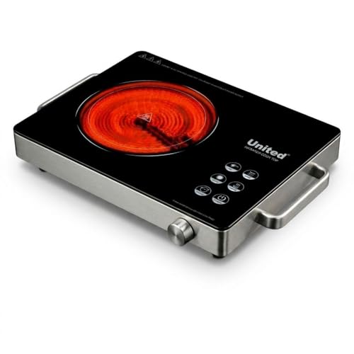 Image of United UD555 Infrared Cooktop 2200w Element (Black, Touch Panel)