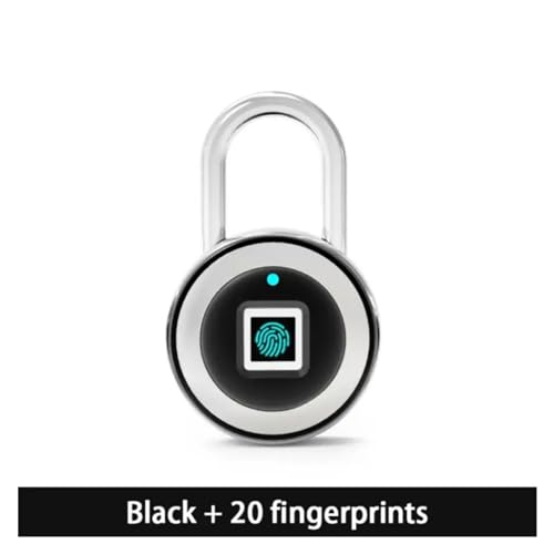 Cadenas d'empreintes digitales noir et serrure de protection Bluetooth - 5