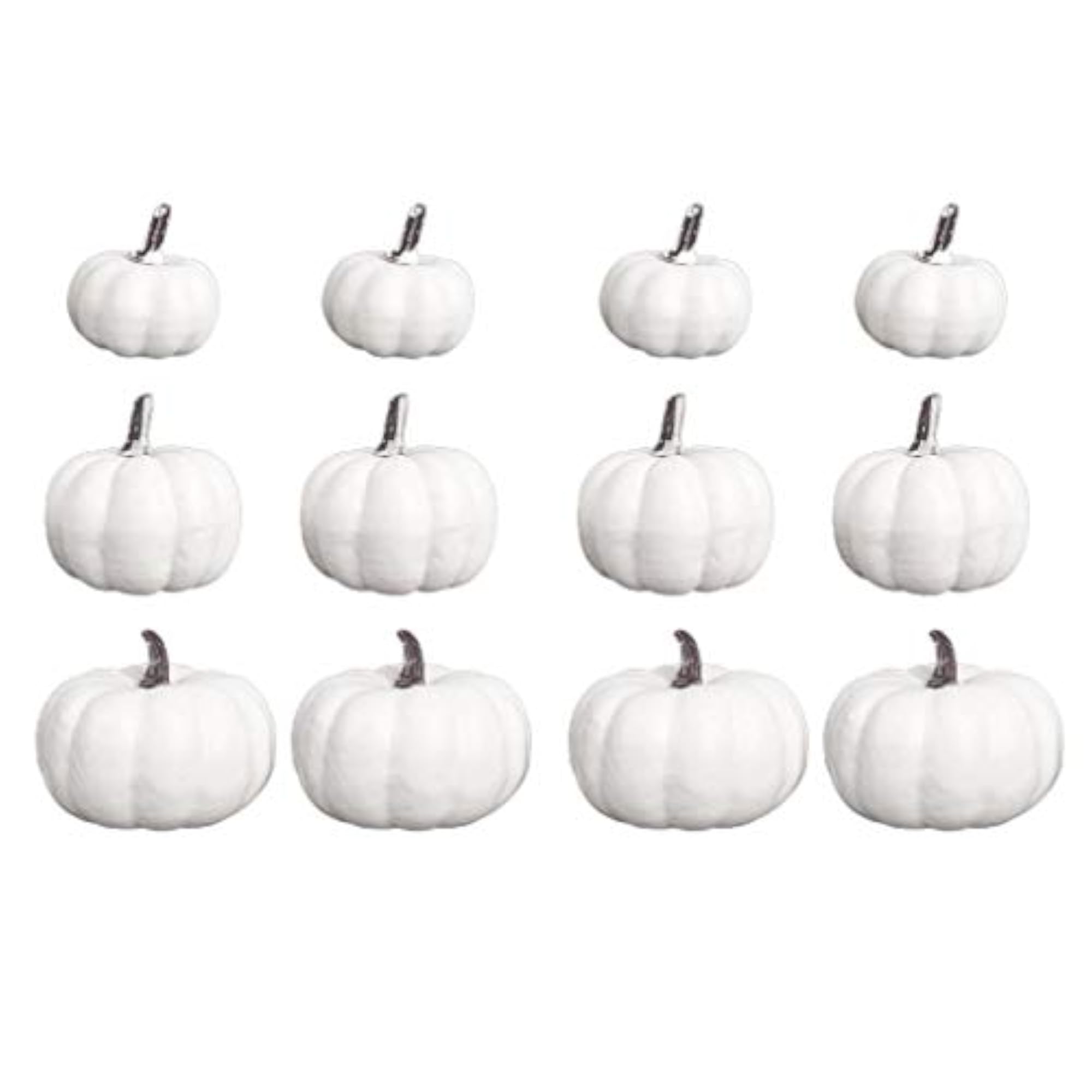 5x12 Pack Fake Artificial Mini Pumpkins for Halloween Themed Party Decoration