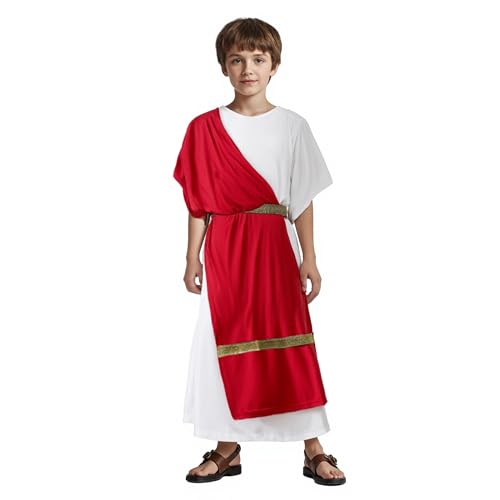 Disfraz Toga Griega para Niños Talla Large Rojo