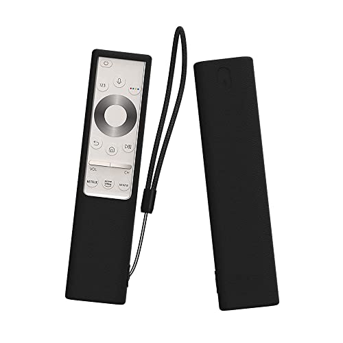 Image of Oboe Silicone Tv Remote Cover Compatible with Samsung Smart TV QLED TV Remote BN59-01311 Protective Case with Loop (Black) [Remote NOT Included]