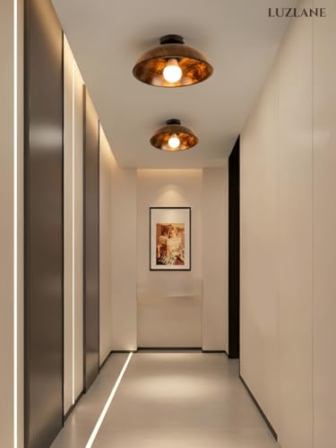 Image of Bosco-Dome Ceiling Lamps | Wooden Ceiling Mount Lights for Living Room & Bedromo | Handcrafted Solid Wood Lights for Hall & Decorations
