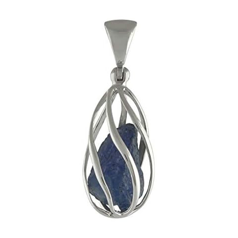 Colgante de Jaula en Espiral de Plata de Ley con Tanzanita Cover