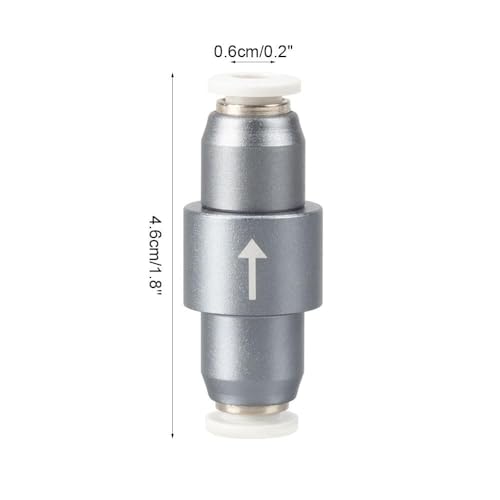 Image of CO2 Diffuser, CO2 Diffuser for Planted Aquarium, One Way Non-Return, Self Locking, 0.3 Bar Push Pressure for OD 6mm Air Pipes, Quick Connect Inline Valve for Fish Tank CO2 System