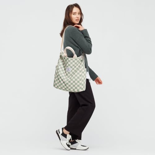 Image of KALIDI Corduroy Tote Bag, Large Slouchy Hobo Messenger Crossbody Bag