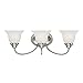 Millennium Lighting 413-SN 22" Three Light Bath Vanity, Satin Nickel Finish with Faux Alabaster Glass