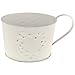 Produktbild MACOSA SA79756 Blumentopf Blechtasse Weiß Vintage Blech 15 x 15 cm Blumenkübel Pflanztopf Gefäß für Blumen & Pflanzen Übertopf Landhaustil Dekoration