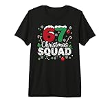 Funny 67 Six Seven Meme Brainrot 67 Christmas Squad Premium Tri-Blend T-Shirt