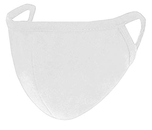 Reusable White Face Mask - a cotton blend design face mask that is reusable and washable – comfortable protective white mask - White face mask protection set pack of 10