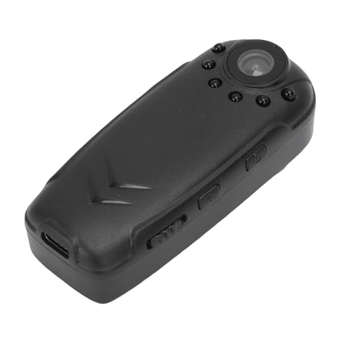 Cuifati 1080P HD Body CAM, 125 Gran Angular Detección de Movimiento Visión Nocturna Videocámara Portátil Grabadora de Video con, para Collar Bolsa Mochila de Coche
