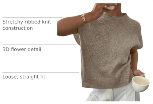 Image of SOLY HUX Women's Short Sleeve Business Casual Sweater