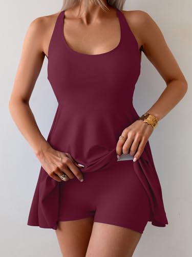 Image of B2prity Women's One Piece Swimsuits Tummy Control Skirt Swimdress