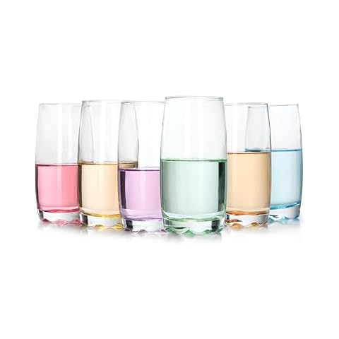 simpa Multicolour Highball Glasses 330ml Set of 6 Cover