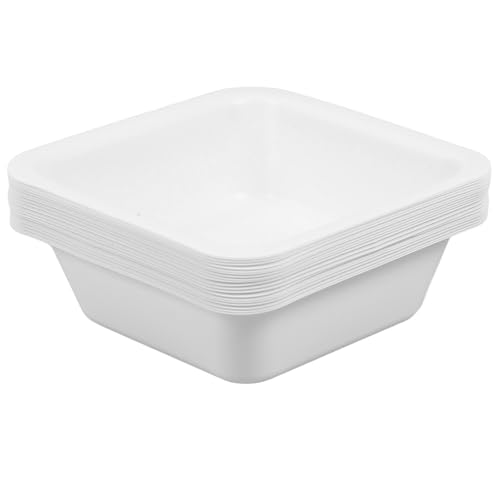 Generic 20pcs Balance Weighing Pans Square Lab Weighing Tray White Sturdy Plastic Versatile Durability Clean and Elegant Exterior for Laboratory Experiments