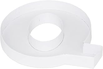 8" Small Fillable Cardboard Letter Shaped Paper Mache Cutouts(White, Q)