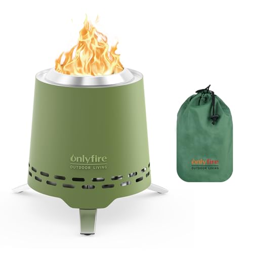 ONLYFIRE OUTDOOR LIVING 2-in-1 Smokeless Fire Pit with Pot Bracket