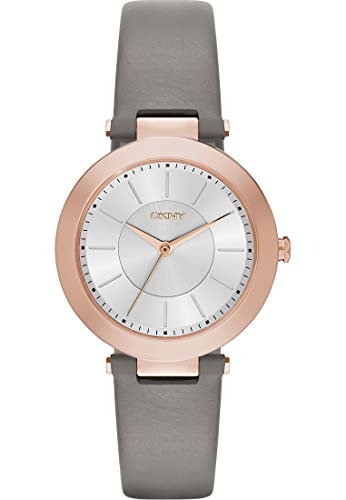 Montre pour femme DKNY NY2296 montre quartz analogique avec bracelet cuir gris