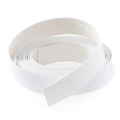Image of PVC Edge Banding 7 /8 inch x 10 ft Veneer Edge Banding White with Hot Melt Adhesive Pre - glued Iron on Edging Tape Trim for Cabinet Plywood Repairs and Furniture Restoration