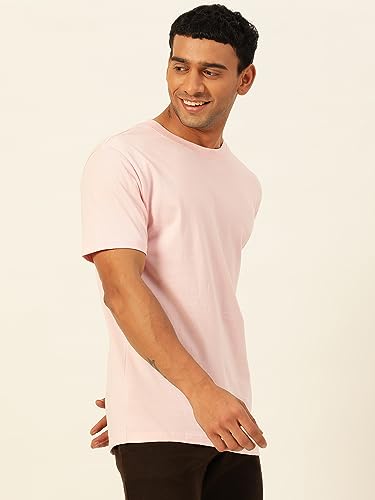 Image of Solid Soft Cloth Round Neck Cotton Relaxed Fit T Shirt