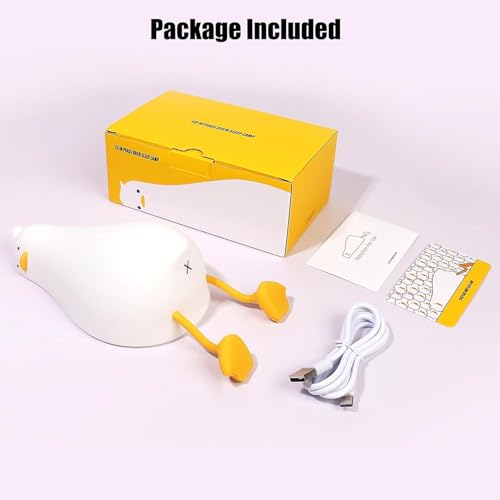 Image of LED Night Lights Touch Sensor, USB Rechargeable, 7-Color Changing Lamp for Kids' Room & Baby Gift | Night Light | (Sleeping-Duck)