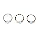 Gold 3mm White Opal Tragus Earring 20g, Nose Hoop, Tragus Ring, Helix Ring