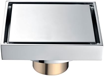 4 Inch Brass Floor Drain with Removable Chrome Drain Cover
