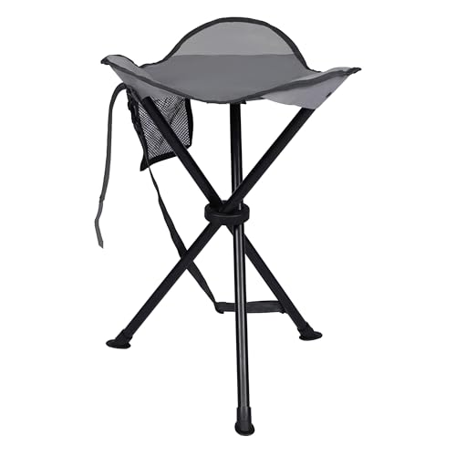 Portal Tabouret de camping pliable avec trépied portable - Petite chaise pour voyage - Siège léger pour randonnée, pêche, événements, festival - Charge...