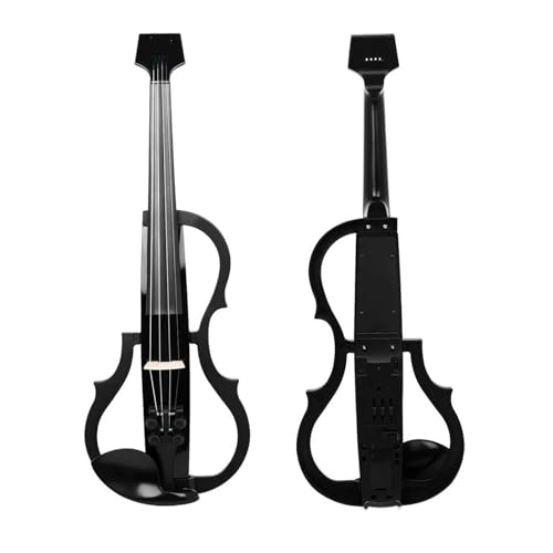 Violon électrique silent avec pièces en fibre de carbone noires pour musiciens