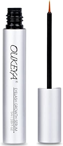 OUKEYA Eyelash Growth Serum, Effective Eyelash Serum for Longer, Thicker Eyelashes and Brows with a powerful, hypoallergenic formula safe and non-irritating