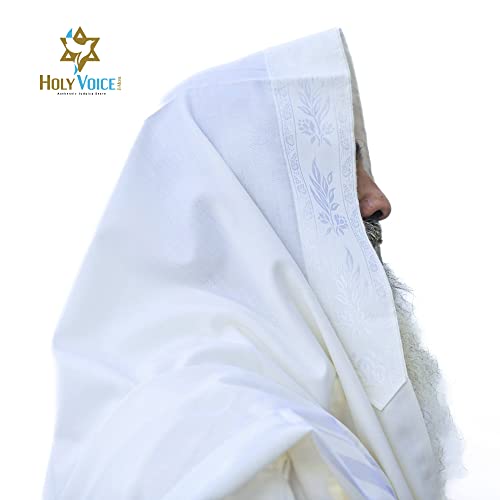 HOLY VOICE Tallit Prayer shawl for women and men – Traditional Kosher Jewish tallit from Israel – Made of Premium Wool2