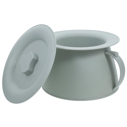 KOCKSHION 蓋付きポータブル小便器 軽量 プラスチック製 夜間用 高齢者 備え付けトイレ 屋内用 介護用 お手入れ簡単 滑り止め底