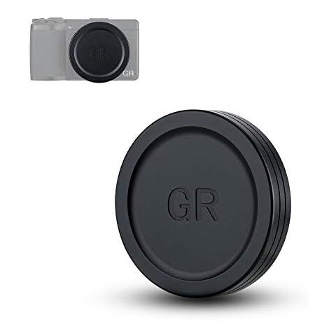 JJC Aluminum Lens Cap Cover Protector for Ricoh GR IIIx GR IIIx HDF GR3x HDF GR III GR III HDF GR3 HDF GR II GR2 with Soft EVA Interior -Black Cover