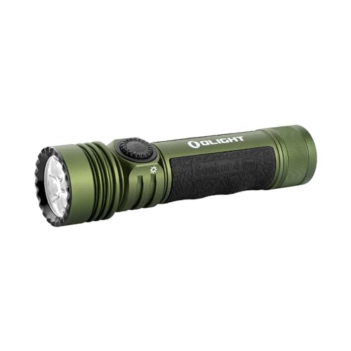 OLIGHT Seeker 4 Pro Rechargeable Flashlights, 4600 Lumens High Powerful Bright LED Light with USB C Holster, Waterproof IPX8 for Emergencies, Camping, Searching (OD Green)