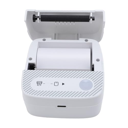 Image of Asixxsix Sticker Printer, Portable Bluetooth Thermal Printer with 203dpi Clarity 57mm Width, Label Maker with 1200mAh Rechargeable Battery for Study Notes Pictures Lists DIY Journaling